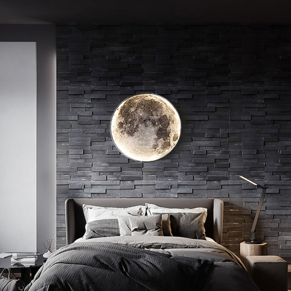 Lampada da soffitto o da parete a LED 3D Luna o Terra (3 stili) 24 cm-80 cm