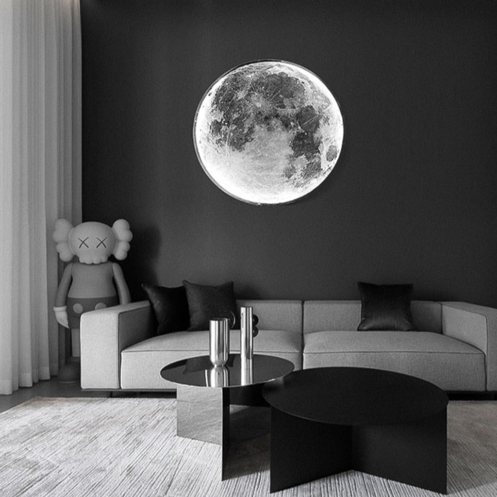 Lampada da soffitto o da parete a LED 3D Luna o Terra (3 stili) 24 cm-80 cm