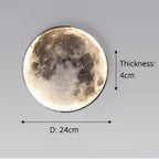 Lampada da soffitto o da parete a LED 3D Luna o Terra (3 stili) 24 cm-80 cm