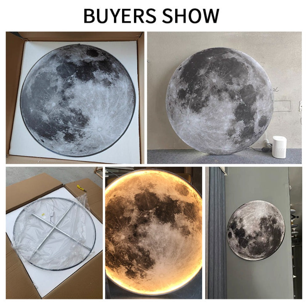 Lampada da soffitto o da parete a LED 3D Luna o Terra (3 stili) 24 cm-80 cm