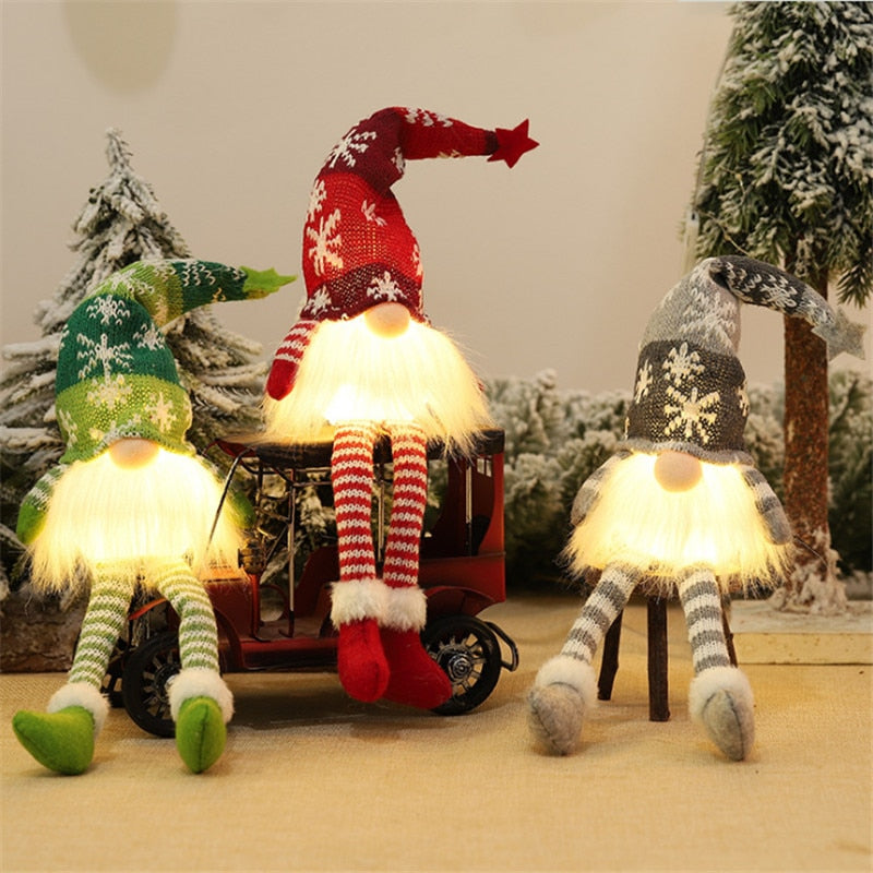 Decorazione luminosa per gnomo natalizio