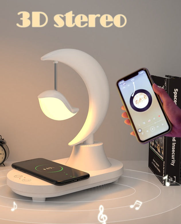 Lampada notturna con ricarica wireless Moon Star