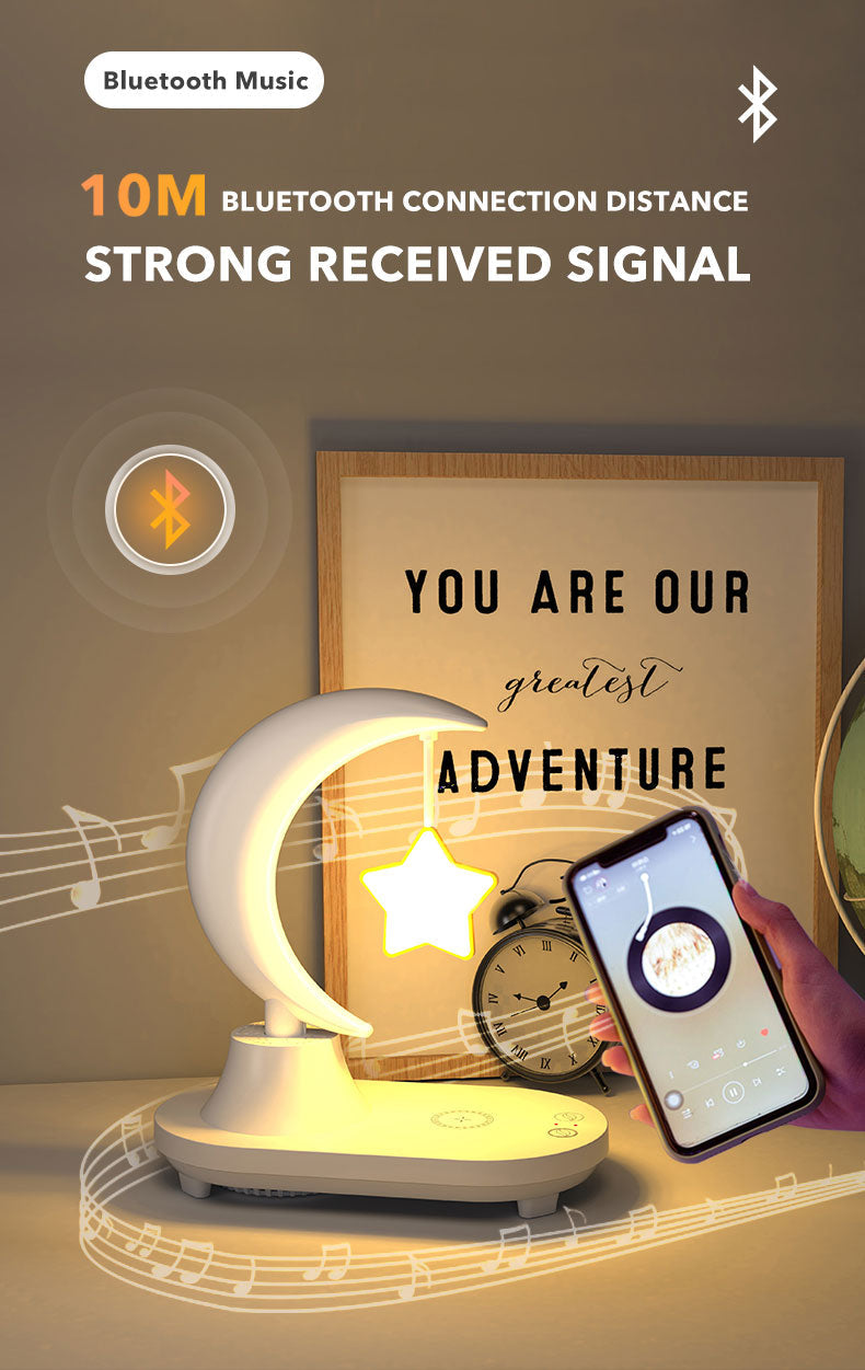 Lampada notturna con ricarica wireless Moon Star