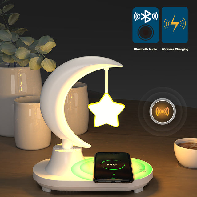 Lampada notturna con ricarica wireless Moon Star