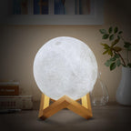 Lampada LED ricaricabile wireless per notte di luna piena a doppio colore