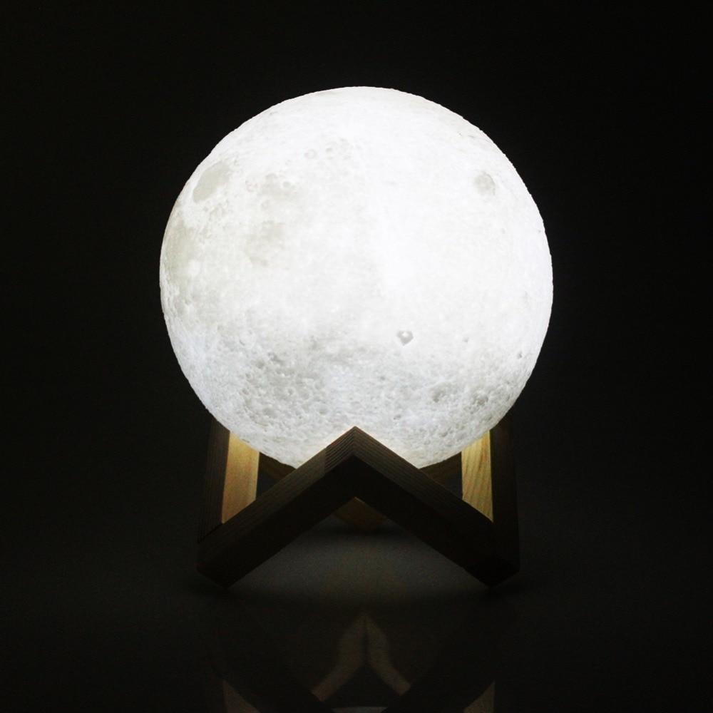 Lampada LED ricaricabile wireless per notte di luna piena a doppio colore