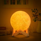Lampada LED ricaricabile wireless per notte di luna piena a doppio colore