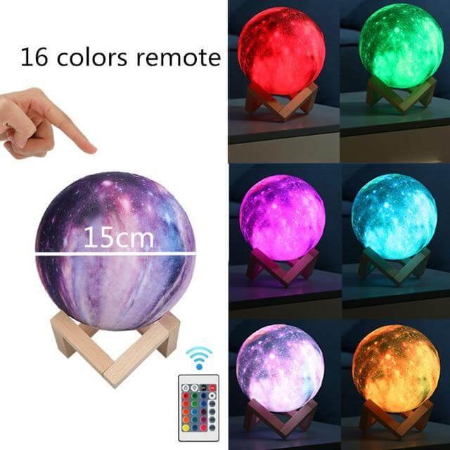 Lampada notturna lunare 3D