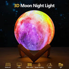 Lampada notturna lunare 3D
