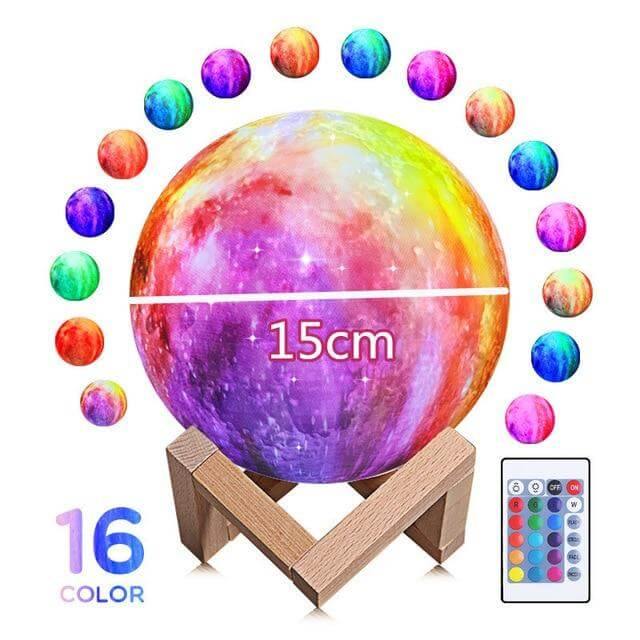 Lampada notturna lunare 3D