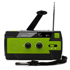 Radio di Emergenza con Dinamo a Manovella, Pannello Solare, AM/FM e Torcia LED