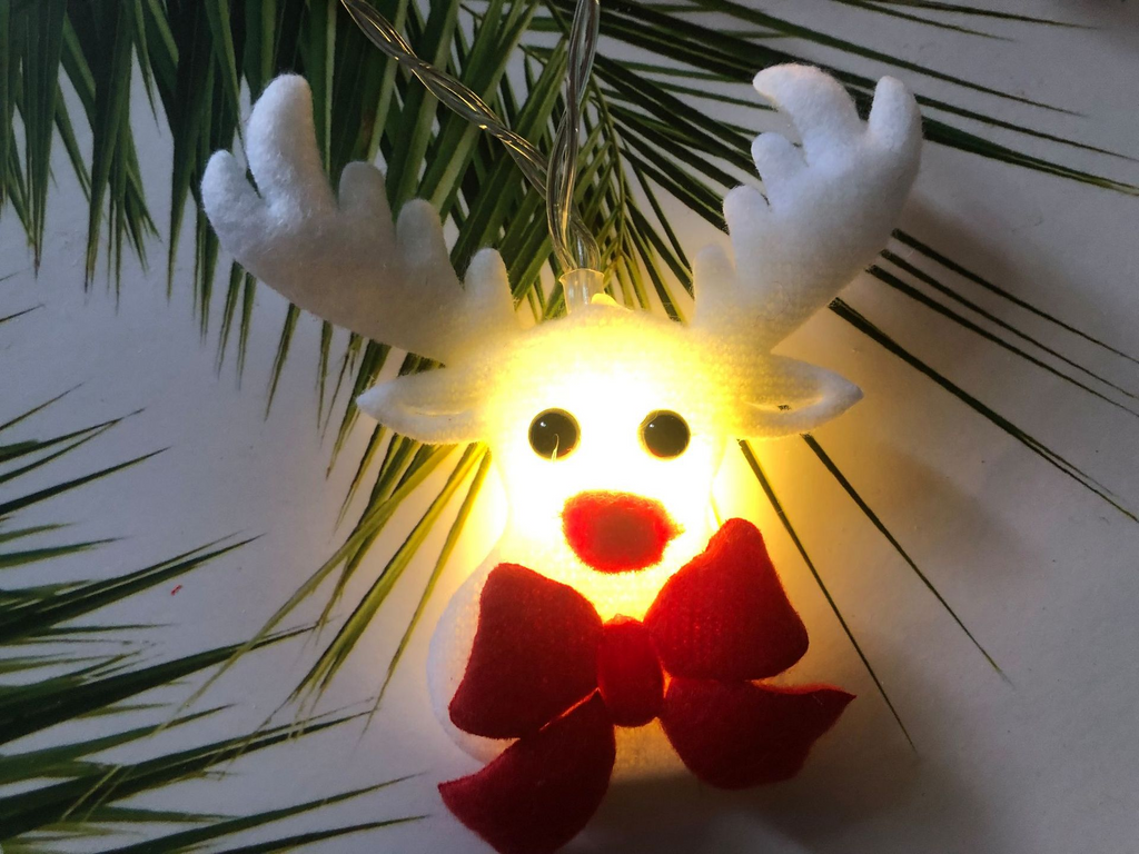 Luci a corda LED per albero di Natale con pupazzo di neve