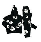 Set athleisure con felpa e jogger a stampa floreale