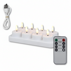 Set Candele LED Senza Fiamma con Telecomando, Timer e Ricarica USB