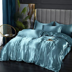 Set di biancheria da letto in raso di seta di lusso - SilkElegance