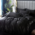 Set di biancheria da letto in raso di seta di lusso - SilkElegance