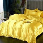 Set di biancheria da letto in raso di seta di lusso - SilkElegance
