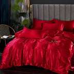 Set di biancheria da letto in raso di seta di lusso - SilkElegance