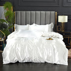 Set di biancheria da letto in raso di seta di lusso - SilkElegance