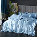 Set di biancheria da letto in raso di seta di lusso - SilkElegance