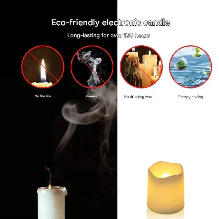 Set di 24 candele LED senza fiamma per l'atmosfera