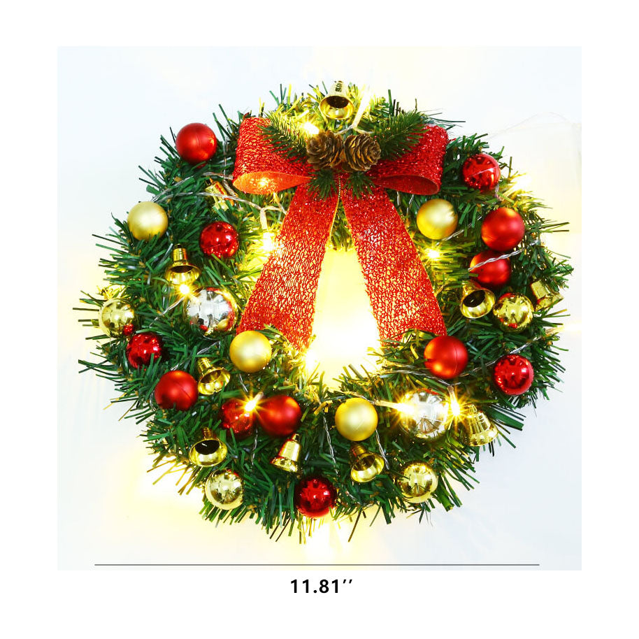 Ghirlanda di Natale Rami Campane Luci natalizie Luci decorative a corda