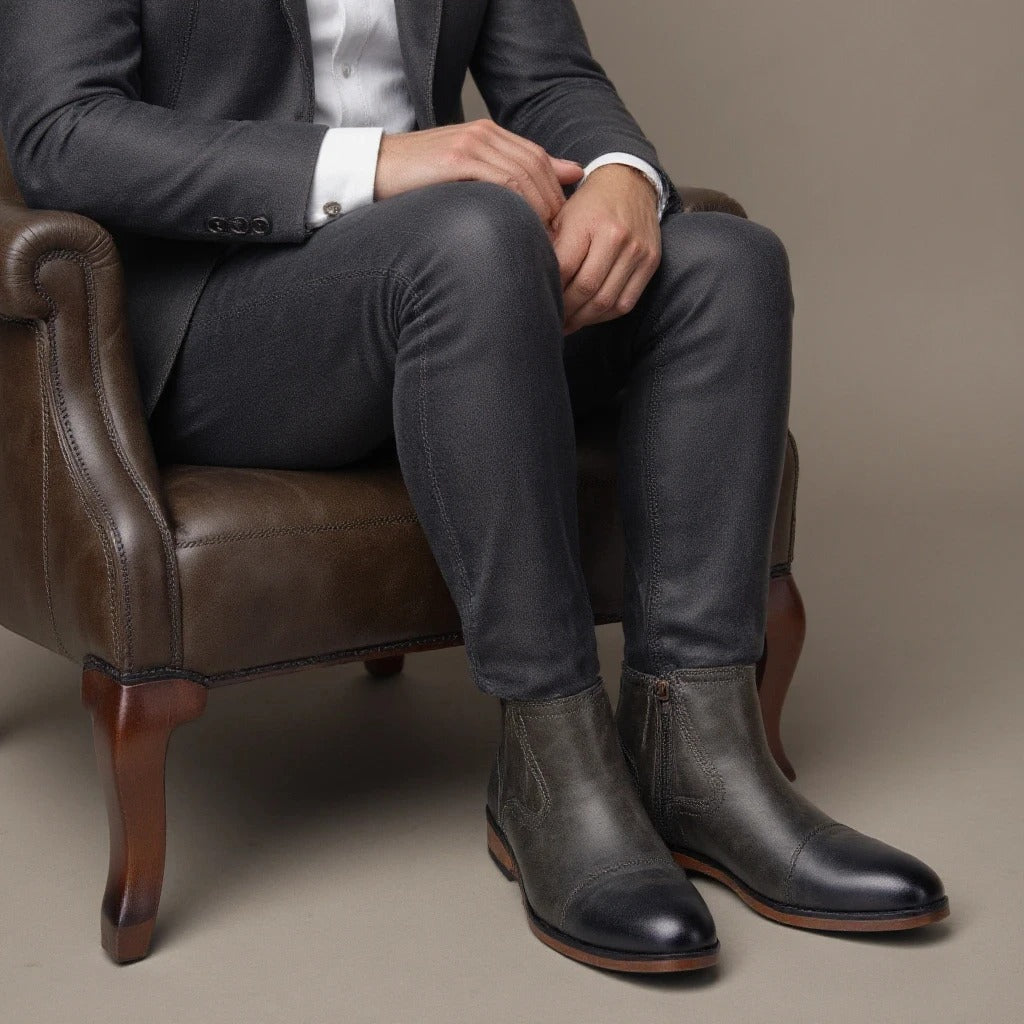 Stivaletti Chelsea eleganti da uomo con cerniera laterale: eleganti e comodi