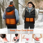 Gilet riscaldati per l'inverno, Gilet riscaldato da uomo con batteria, Gilet riscaldato da donna con 3 impostazioni di calore, Ricaricabile tramite USB
