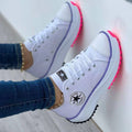 Sneakers ortopediche con plateau da donna