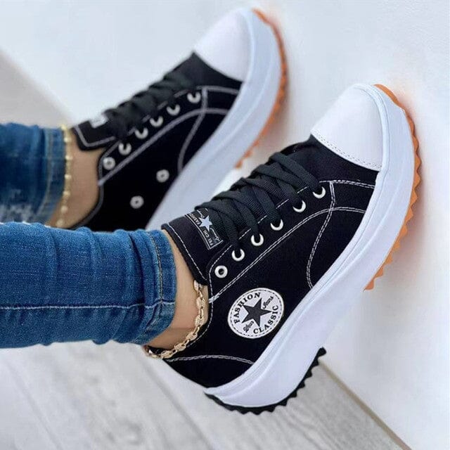 Sneakers ortopediche con plateau da donna