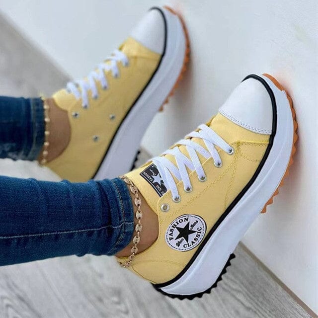 Sneakers ortopediche con plateau da donna