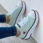 Sneakers ortopediche con plateau da donna