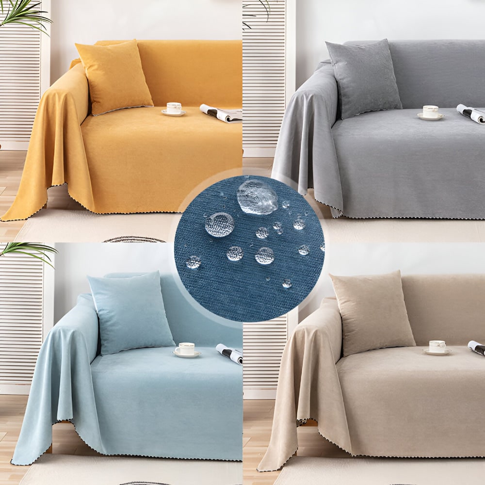 Coperta per divano Copridivano impermeabile con tessuto strutturato e bordo cucito