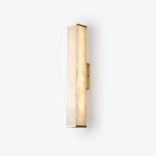 Applique a LED in ottone con paralume in alabastro per interni moderni
