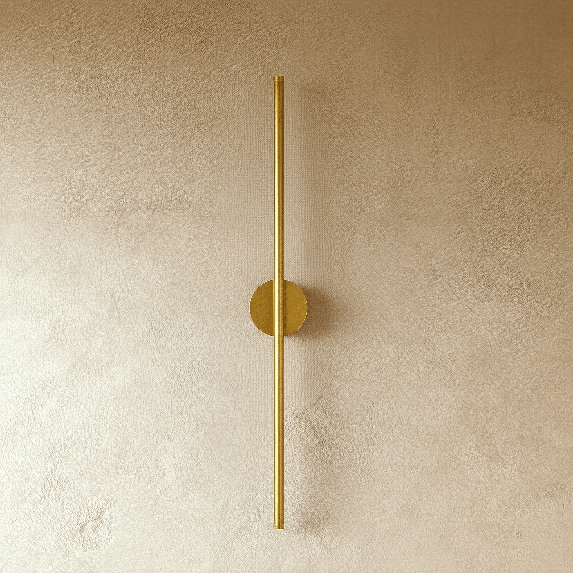 Applique da parete verticale lineare minimalista con base rotonda