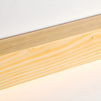 Applique lineare in legno con luce sottile
