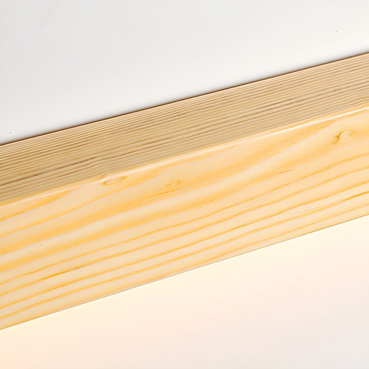 Applique lineare in legno con luce sottile