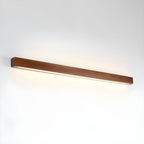Applique lineare in legno con luce sottile