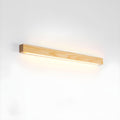 Applique lineare in legno con luce sottile