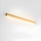 Applique lineare in legno con luce sottile