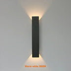 Applique da parete per esterni in alluminio impermeabile LuxeLite — illuminazione LED bidirezionale