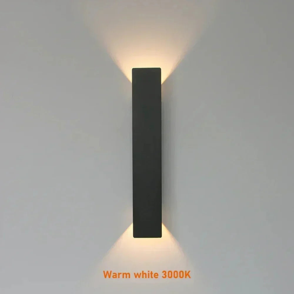Applique da parete per esterni in alluminio impermeabile LuxeLite — illuminazione LED bidirezionale