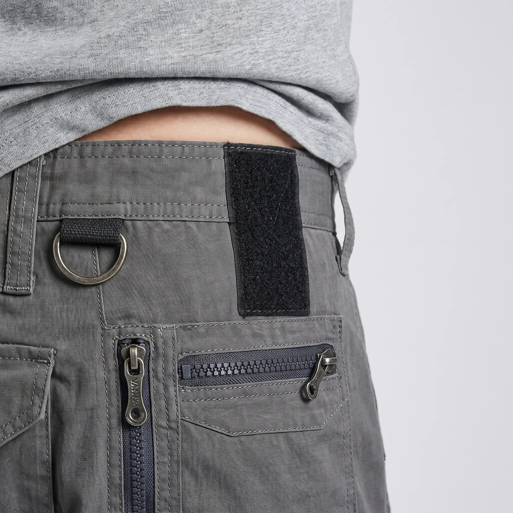 Bermuda cargo da uomo - Bermuda da lavoro al ginocchio con tasche con zip