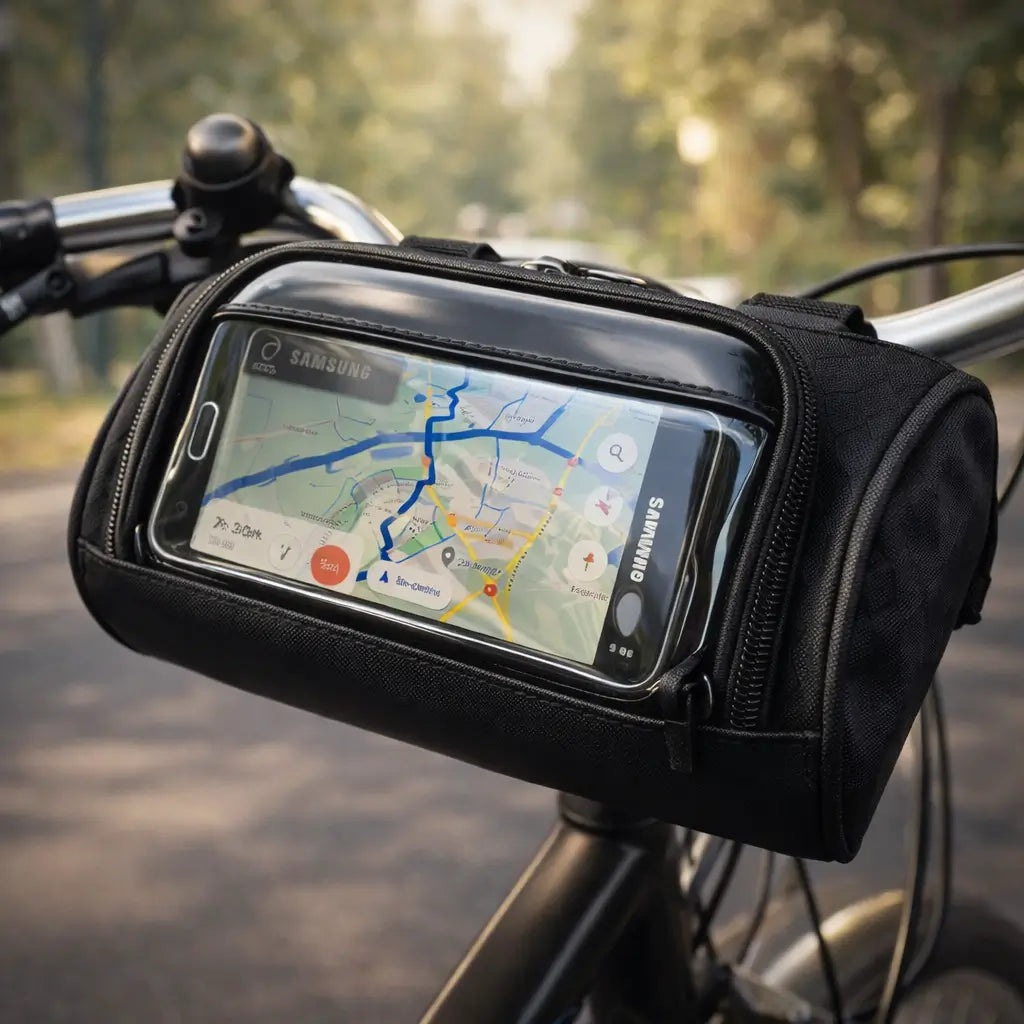Borsa da manubrio per bici | Borsa bici impermeabile con touchscreen | Tourix