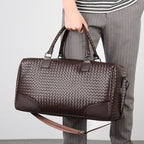 Borsa da viaggio in pelle intrecciata premium
