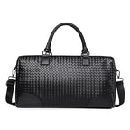 Borsa da viaggio in pelle intrecciata premium