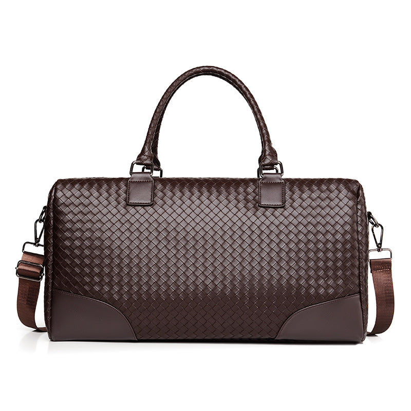 Borsa da viaggio in pelle intrecciata premium
