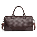 Borsa da viaggio in pelle intrecciata premium