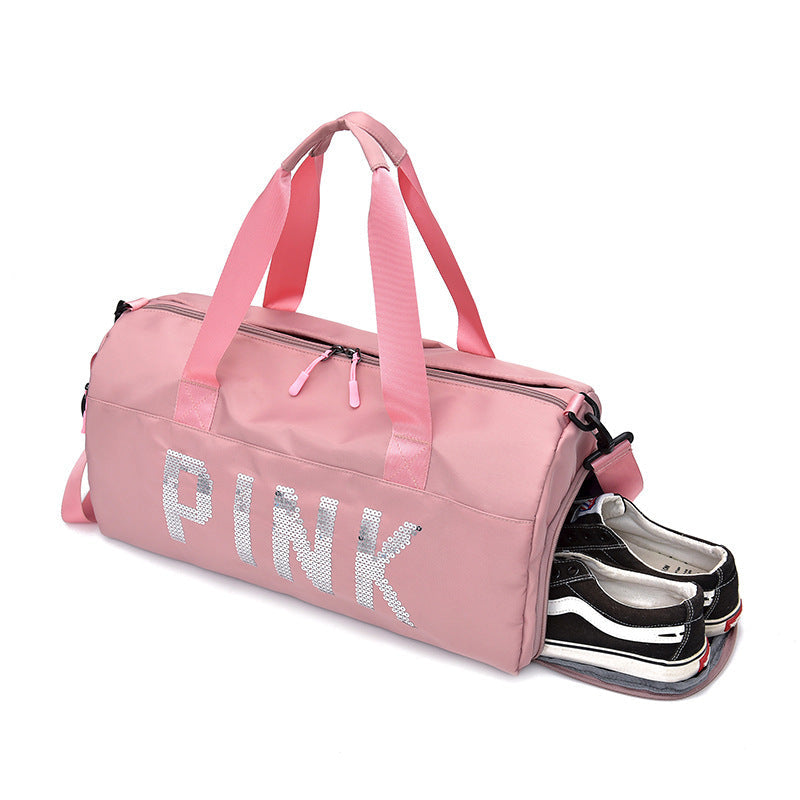Borsa sportiva multifunzione con design a paillettes brillanti