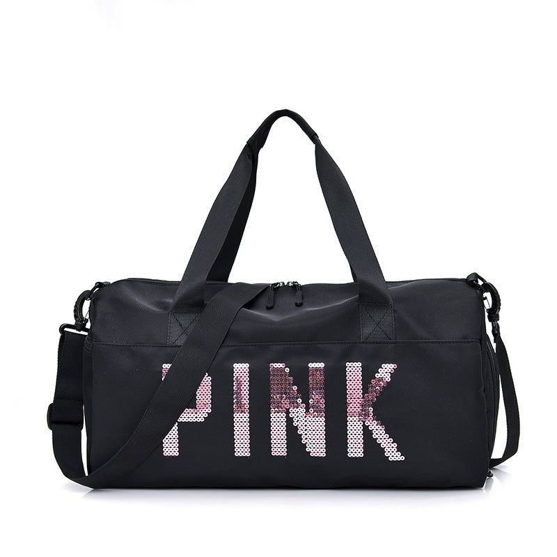 Borsa sportiva multifunzione con design a paillettes brillanti